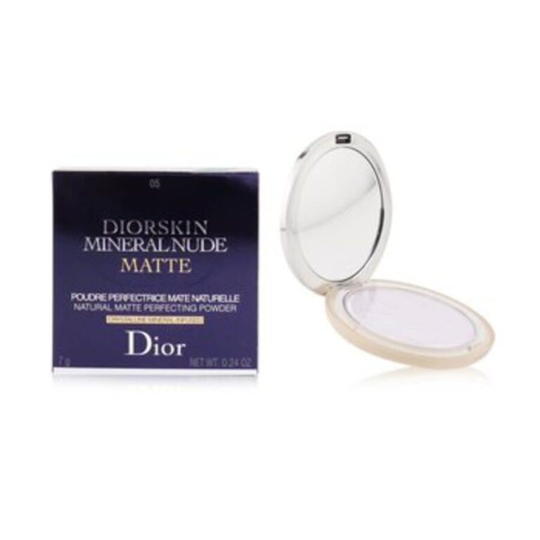 Base de polvos Dior Diorskin Mineral Nude Matte Powder nº 5 Translucent 7 gr - abierto y caja