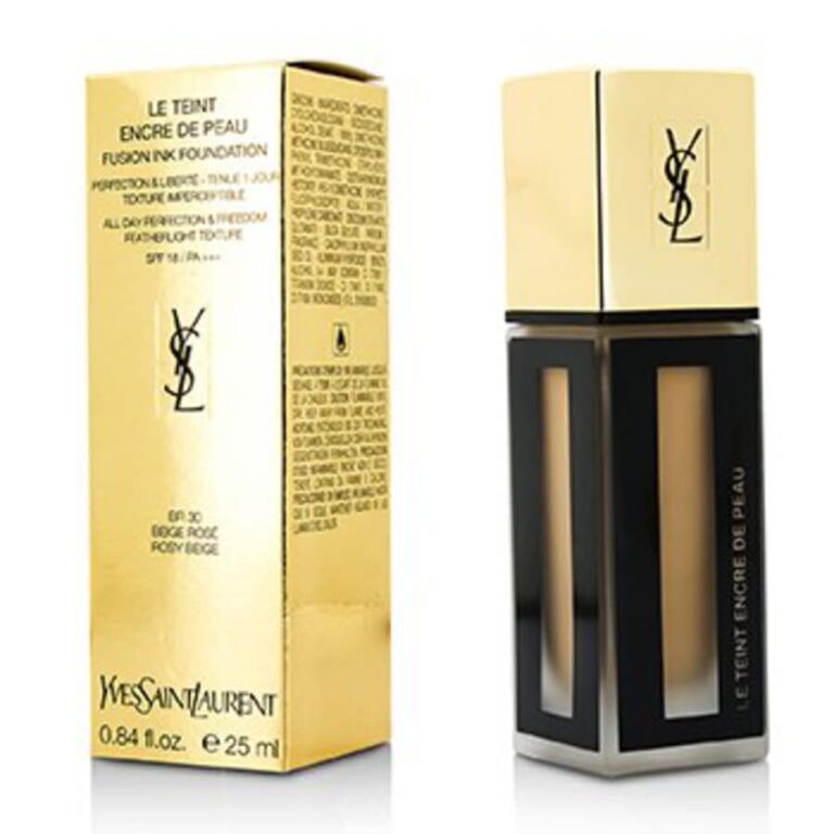 Base de maquillaje YSL Le Teint Encre SPF18 BR30 Beige Rosa de 25 ml - caja y frasco