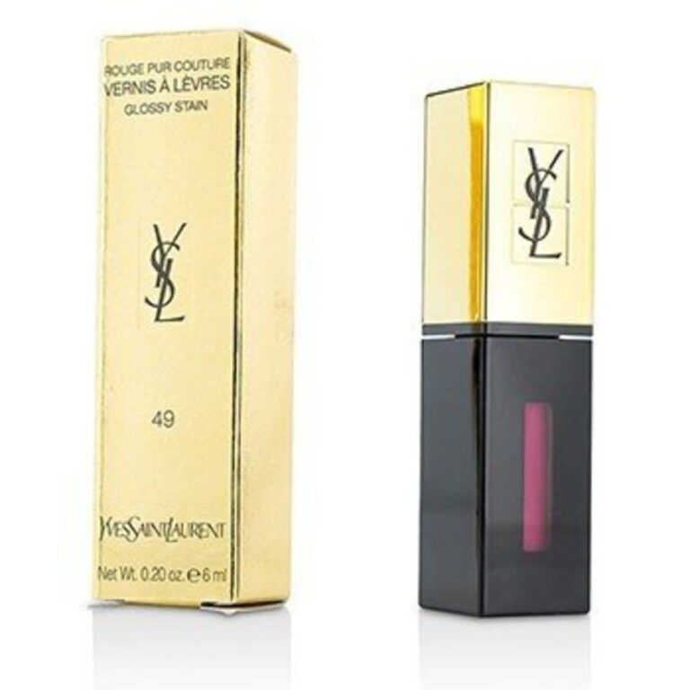 Pintalabios YSL Rouge Pur Couture Nº 49 Fuchsia Filtre - caja y pintalabios separados