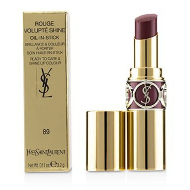 Pintalabios YSL Rouge Volupte Shine Stick Nº 89 - abierto y con caja