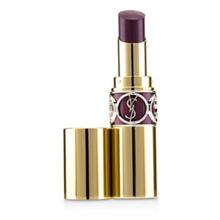 Pintalabios YSL Rouge Volupté Shine Nº 90 Plum Tunique - abierto