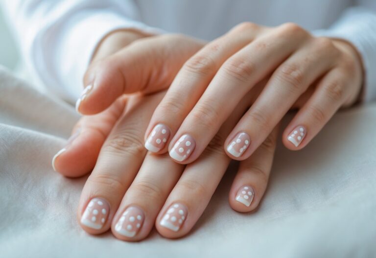 Manos con uñas con manchas blancas