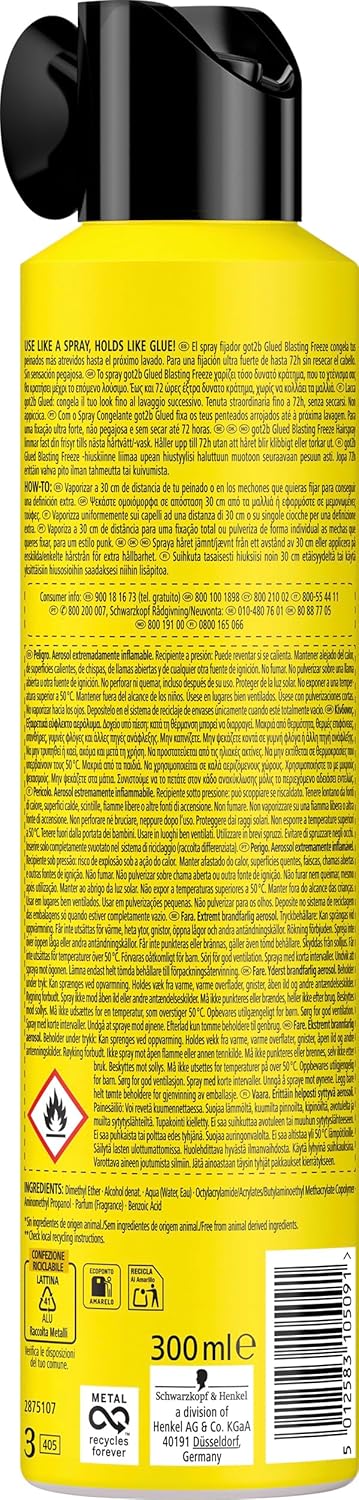 Spray de fijación efecto congelante Got2B Schwarzkopf 300 ml