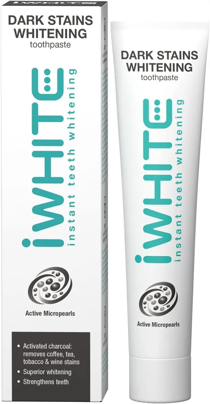 Pasta dental IWHITE contra manchas oscuras 75ml y caja
