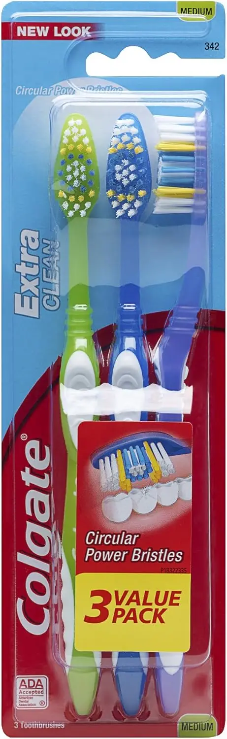 Colgate pack 3 cepillos de dientes medium Extra Clean