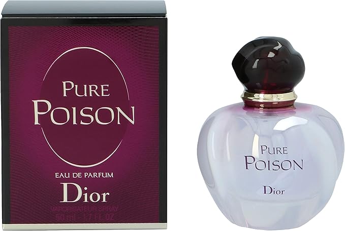 Perfume Pure Poison de Christian Dior de 50 ml, frasco y caja