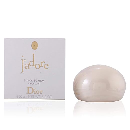 Jabón sedoso J'adore de Christian Dior 150 gr - caja y jabón