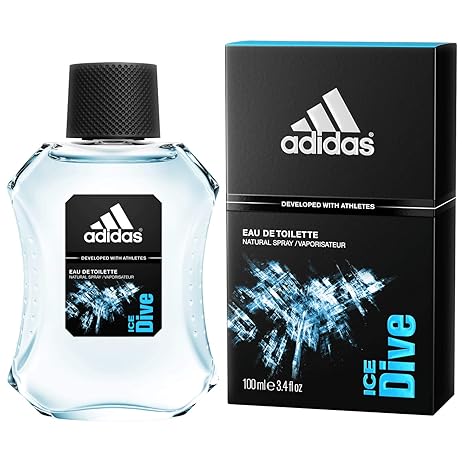 Perfume para Hombre Ice Dive de Adidas de 100 Ml, frasco y caja