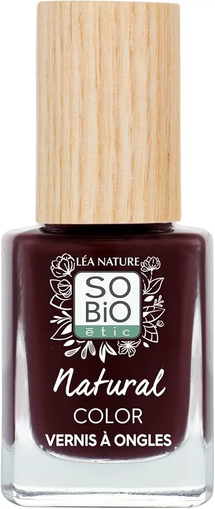 Frasco del esmalte de uñas sin toxicos para uñas rojas nº 10 Rojo Terciopelo profesionales, naturales y brillantes de So'Bio Étic