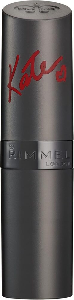 Barra de labios Kate Lasting Finish, #37 rojo/naranja, de Rimmel London 4 gr