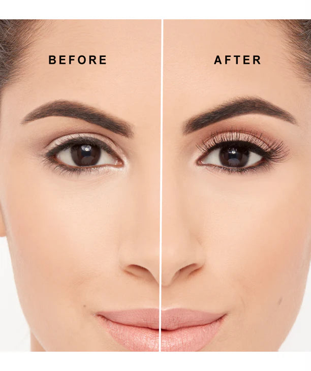 Comparación cara entre usar o no las Pestañas Postizas Eylure Nº141 FLUTTERY INTENSE