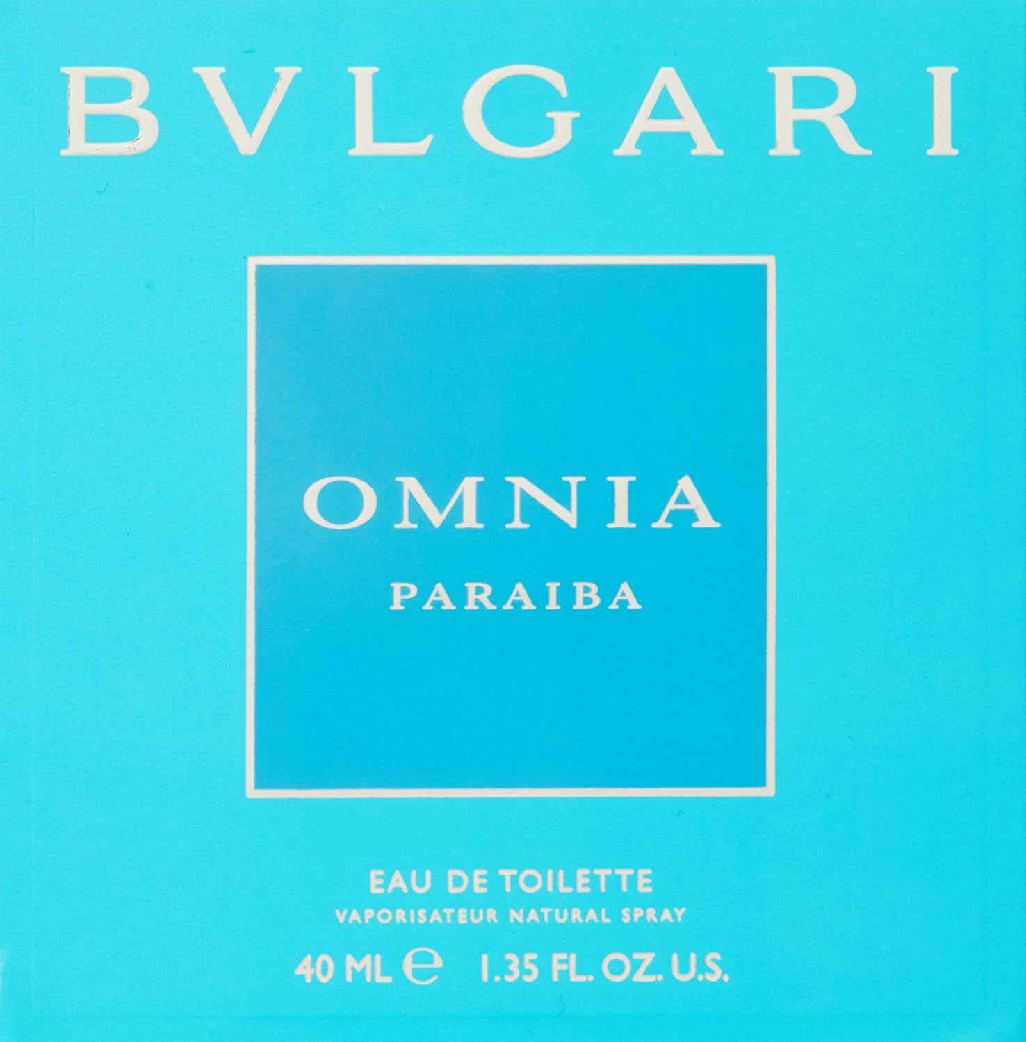 caja delante del Perfume para mujer Omnia Paraiba Edp de Bvulgari de 40 ml