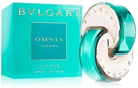 Caja y frasco del Perfume para mujer Omnia Paraiba Edp de Bvulgari de 40 ml
