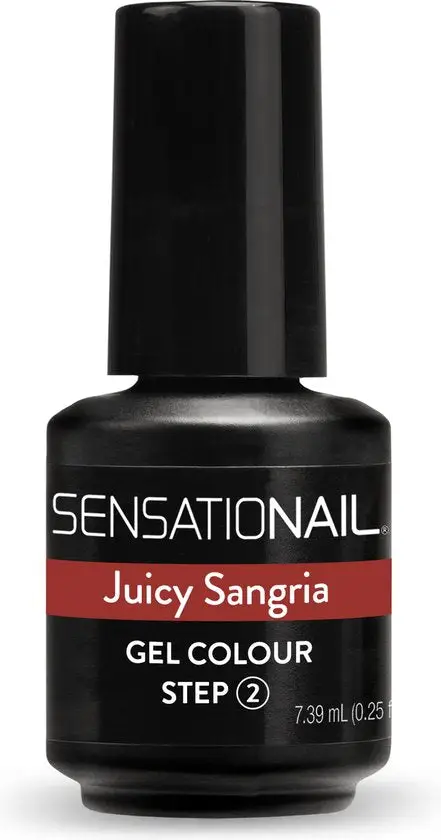 Frasco esmalte de gel para Uñas Semipermanente de color burdeos Juicy Sangria de la marca Sensationail