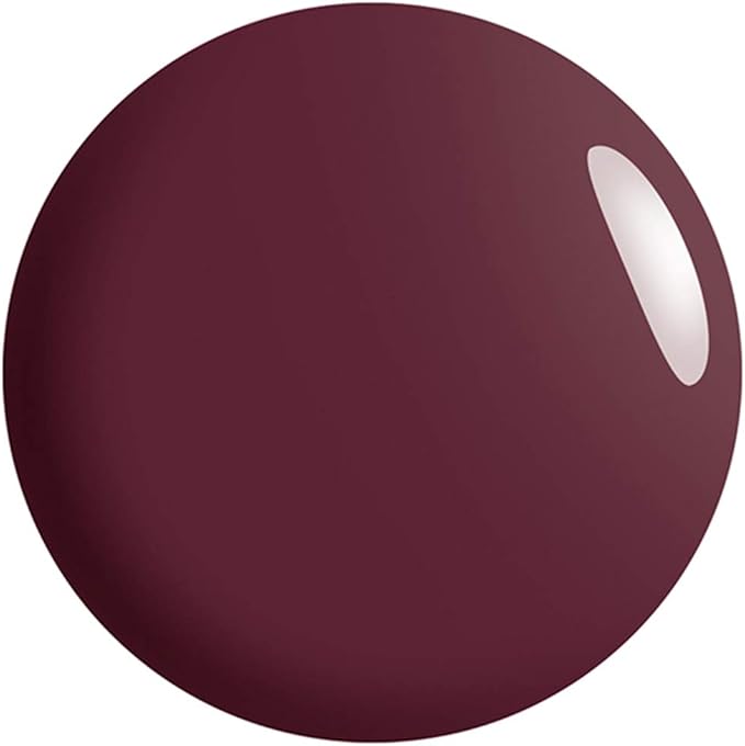 Muestra de color burdeos del esmalte de gel para uñas semipermanentes