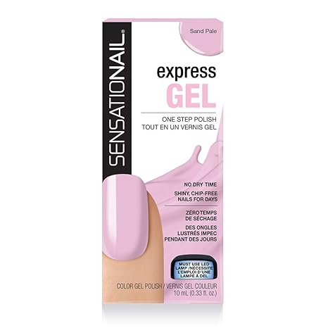 Caja del esmalte de gel express para uñas semipermanentes de color rosa Sand Pale marca Sensationail