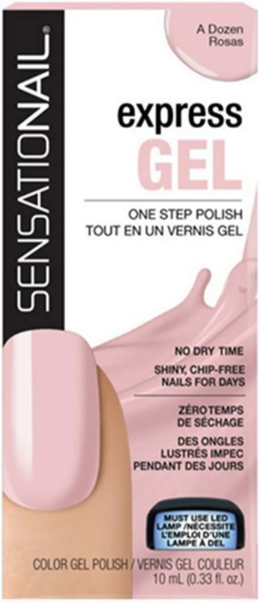 Esmalte de gel express para uñas semipermanentes de color rosa claro A Dozen Roses marca sensationail