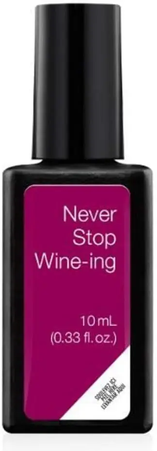 Frasco esmalte de gel para Uñas Semipermanente de color burdeos Never Stop Wine-ing de la marca Sensationail