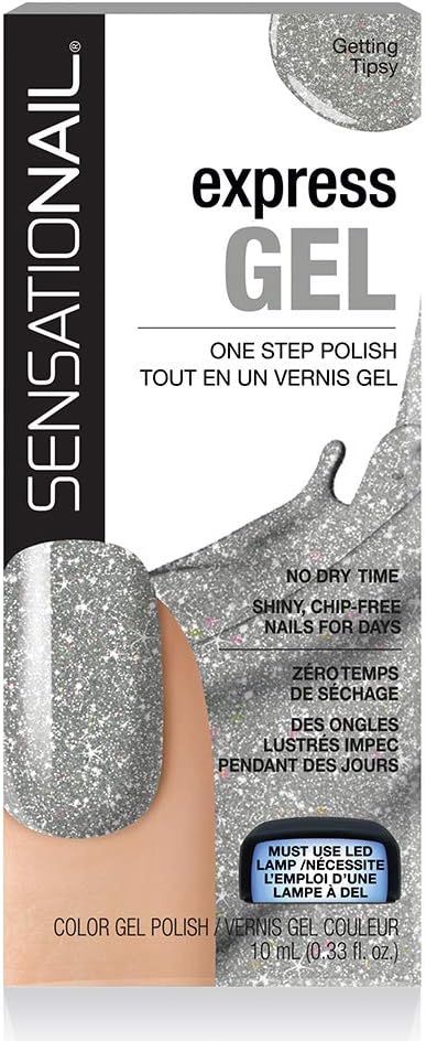 Caja del esmalte de gel express para uñas semipermanentes de color gris Getting Tipsy marca Sensationail
