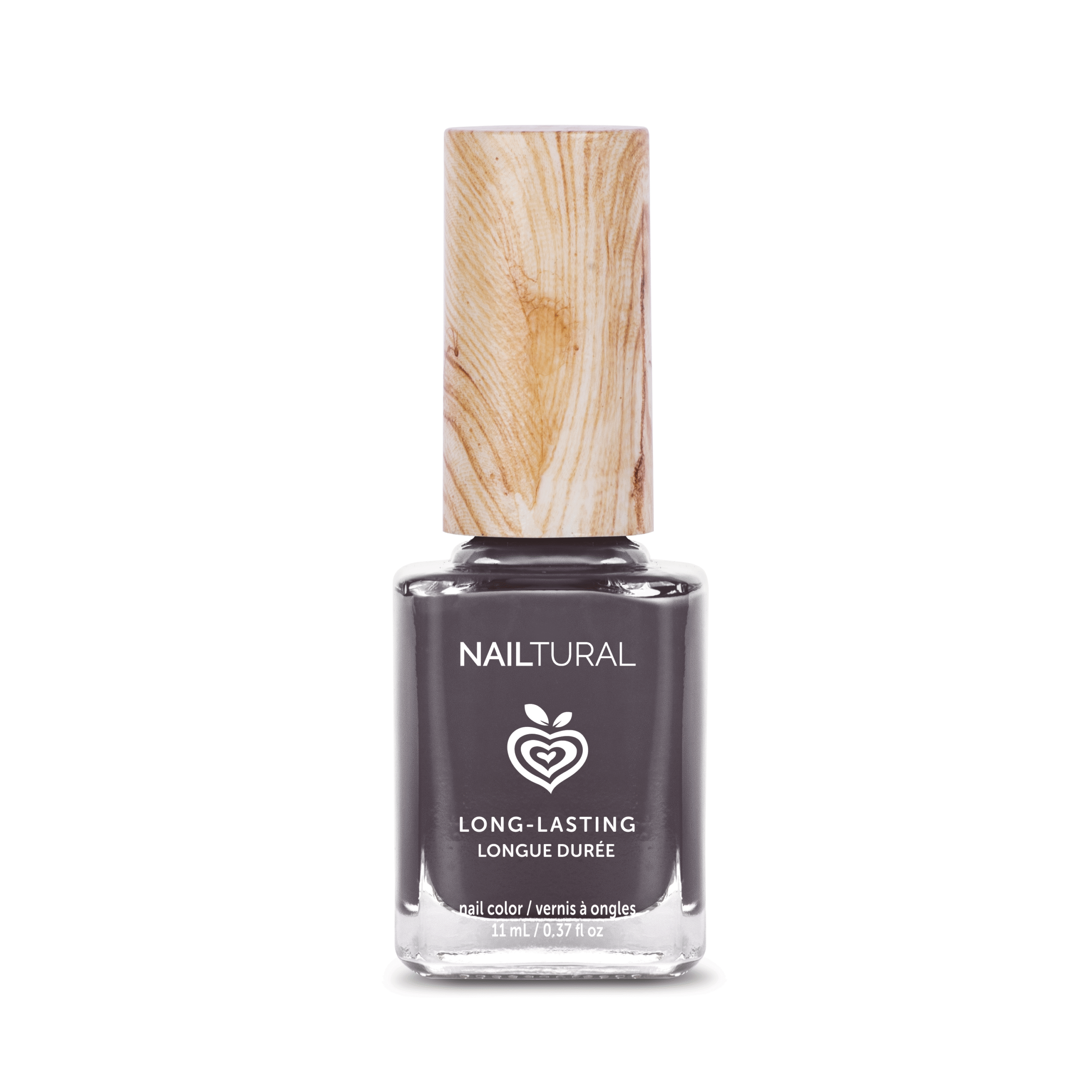 Frasco del esmalte de uñas sin toxicos para uñas grises oscuras profesionales, naturales y brillantes de Nailtural