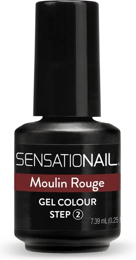 Frasco esmalte de gel para Uñas Semipermanente de color rojo Moulin Rouge de la marca Sensationail
