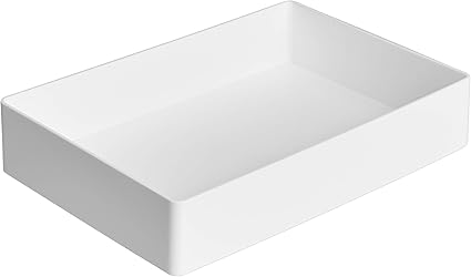 Organizador Rectangular Blanco de Plástico