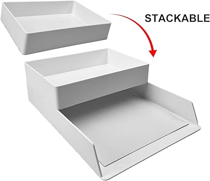 Organizador Rectangular Blanco de Plástico