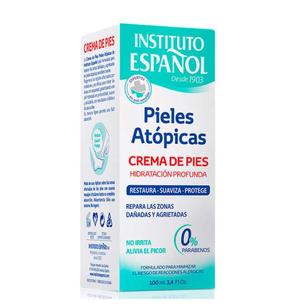 caja de la crema de Pies para Pieles Atópicas Instituto Español - Tubo de 100 ml