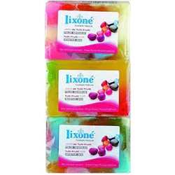 Jabón TUTTI-FRUTTI Glicerina Vegetal de Lixone de 3x125gr.