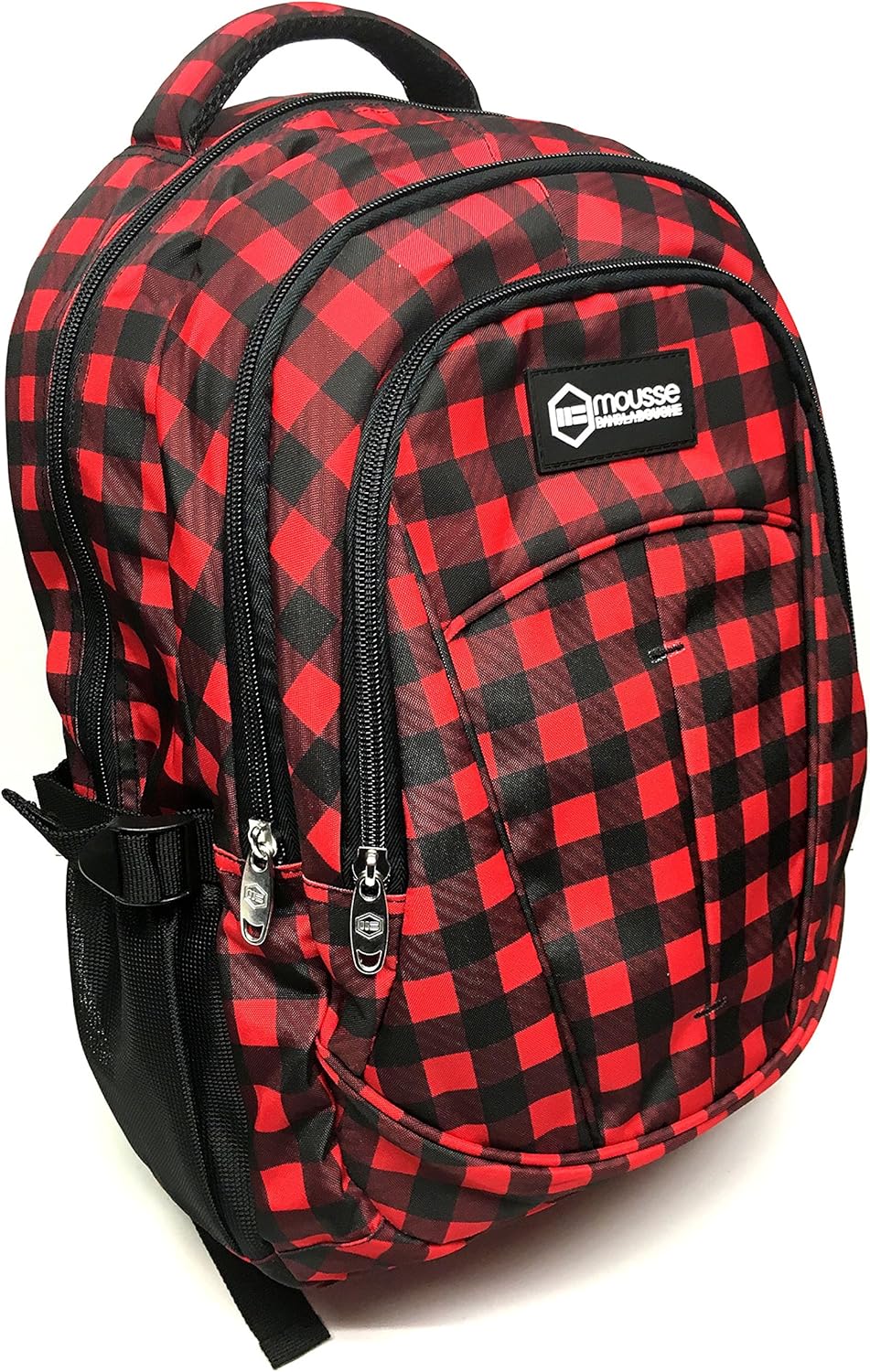 Mochila Estampado de Cuadros Rojos de Mousse Dans la Bouche 47 Cm