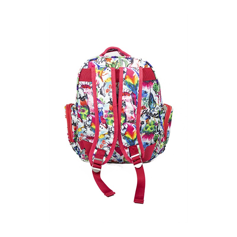 Mochila Estampado de Pájaros de Chimola 35 Cm