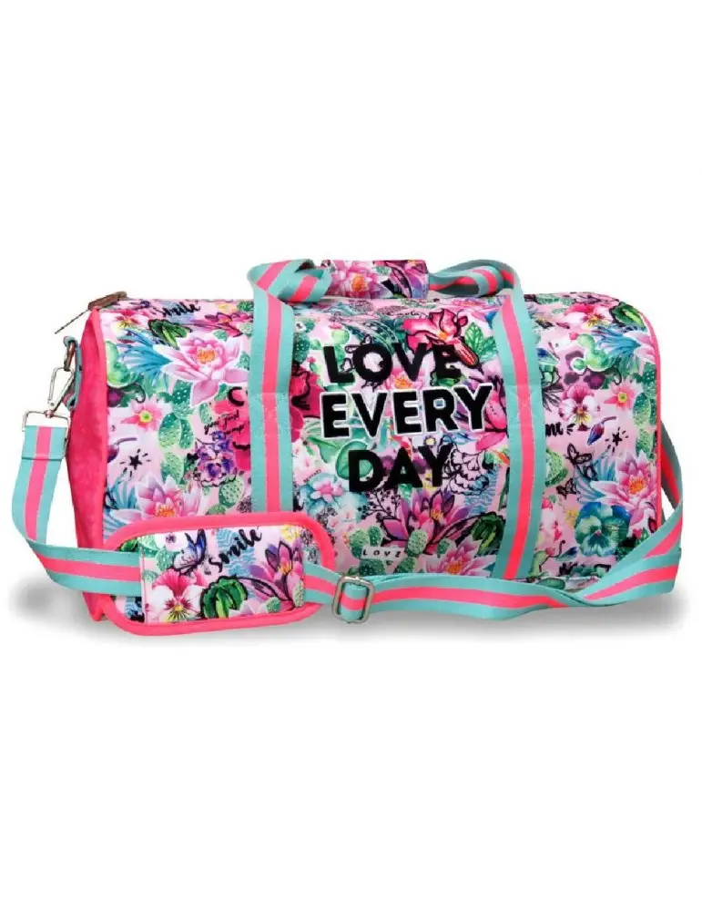 Bolsa Deporte Chimola Flores 46 Cm