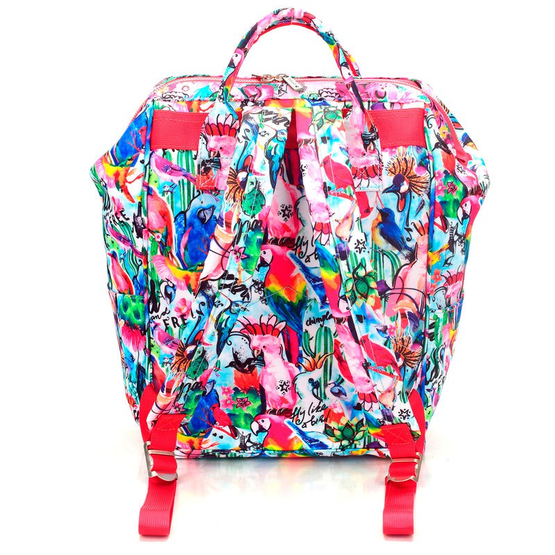 Mochila Estampado de Pájaros de Chimola 37 Cm