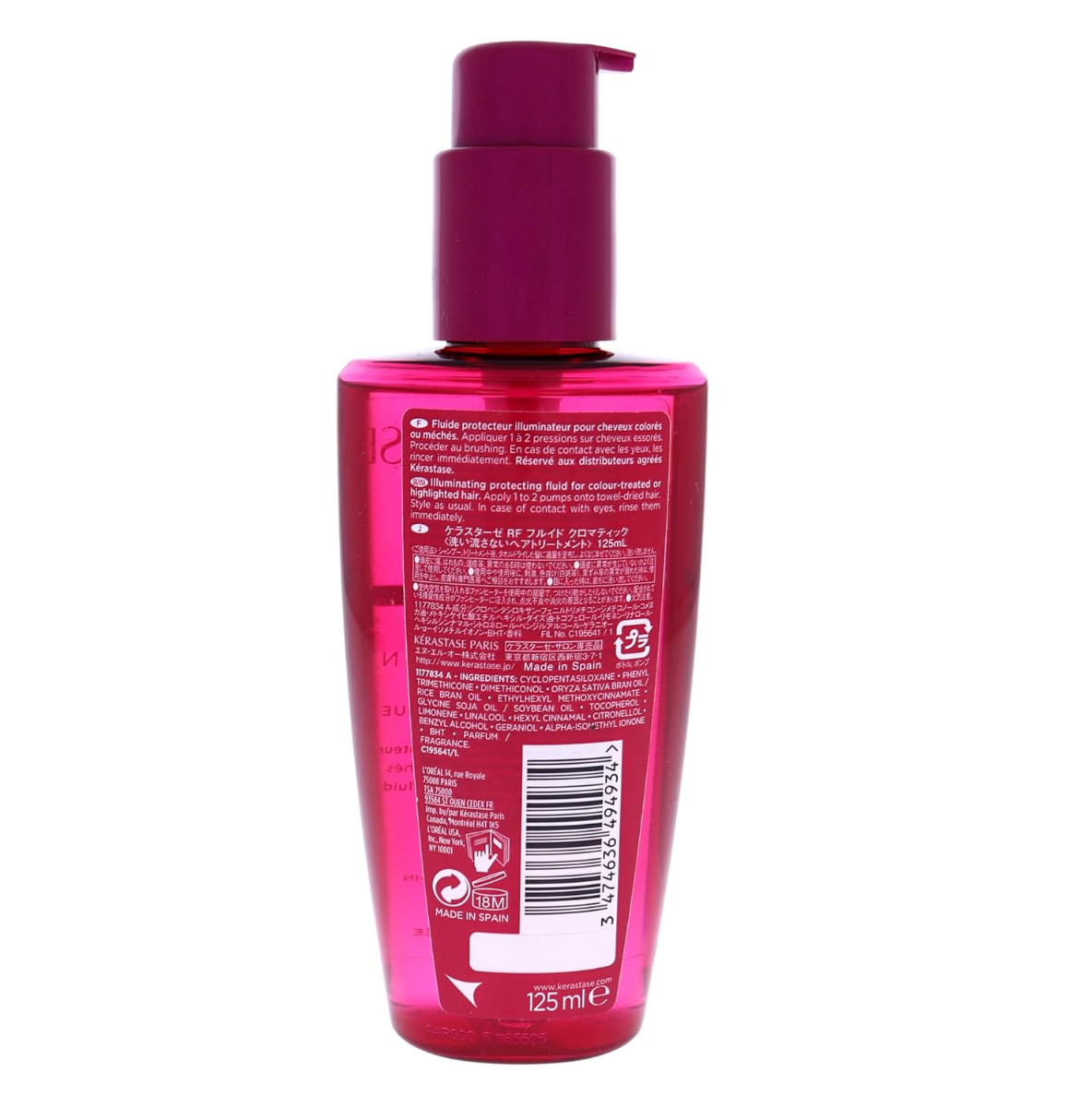 Tratamiento Capilar para Luminosidad y Suavidad Reflection Fluide Chroma de Kerastase 125 Ml