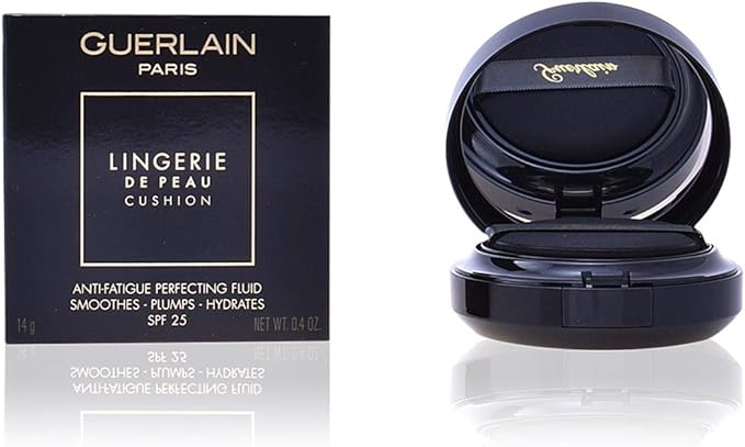 Base de maquillaje Lingerie de Peau Cushion nº 1 Ivory de Guerlain de 14 gr con su caja