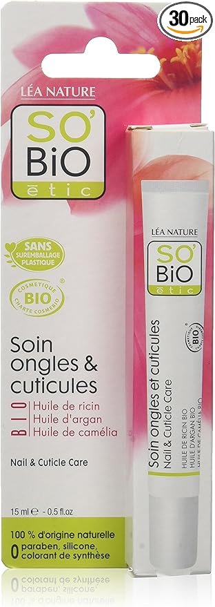 Caja de fortalecedor de uñas con aceite de ricino y vitaminas para las uñas de So'Bio Étic