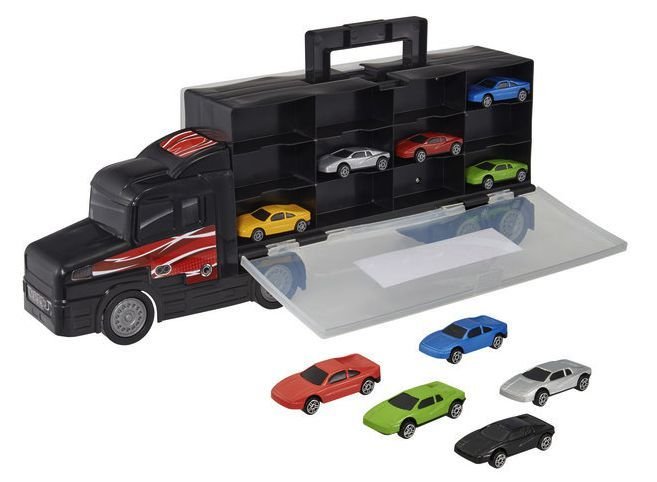 Camión Transportador de 20 Coches con 10 Coches Incluidos de Teamsterz