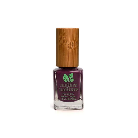 Frasco del esmalte de uñas sin toxicos para uñas moradas púrpura ciruela, profesionales, naturales y brillantes de Mother Nailture