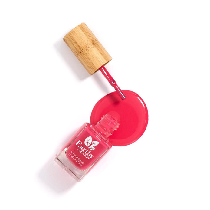Frasco con muestra de gota del esmalte de uñas sin toxicos para uñas rosas Orquídea, profesionales, naturales y brillantes de Mother Nailture