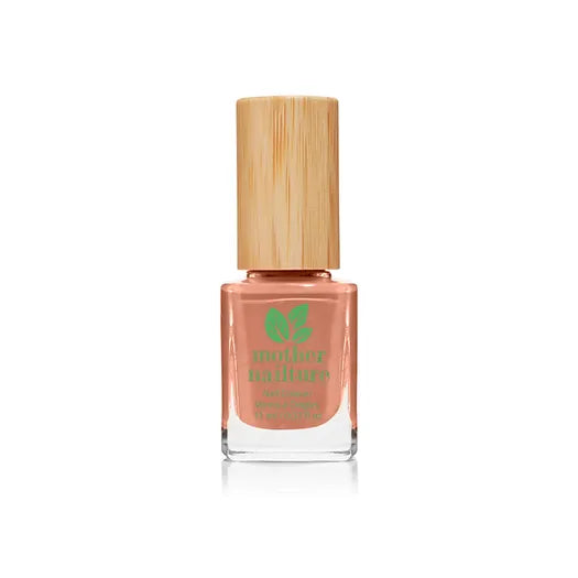 Frasco del esmalte de uñas sin toxicos para uñas nude Peaches & Cream, profesionales, naturales y brillantes de Mother Nailture