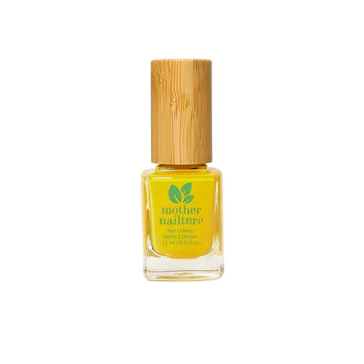 Frasco del esmalte de uñas sin toxicos para uñas amarillas Buttercup profesionales, naturales y brillantes de Mother Nailture