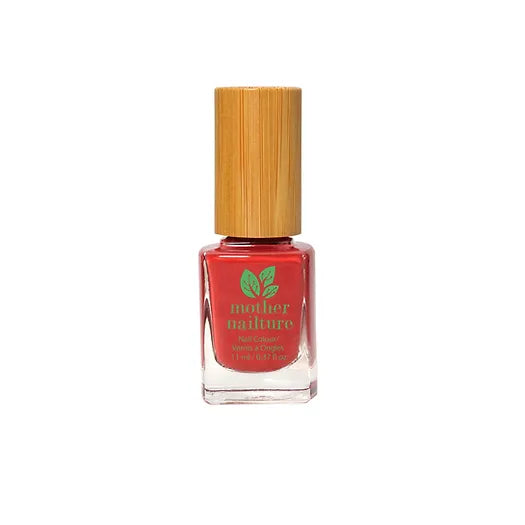 Frasco del esmalte de uñas sin toxicos para uñas rojas Red Berry profesionales, naturales y brillantes de Mother Nailture