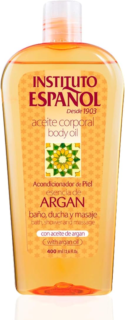 Frontal del Aceite corporal esencia de Argan de Instituto Español 400 ml