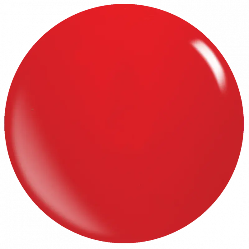 Muestra de color rojo del esmalte de gel para uñas semipermanentes