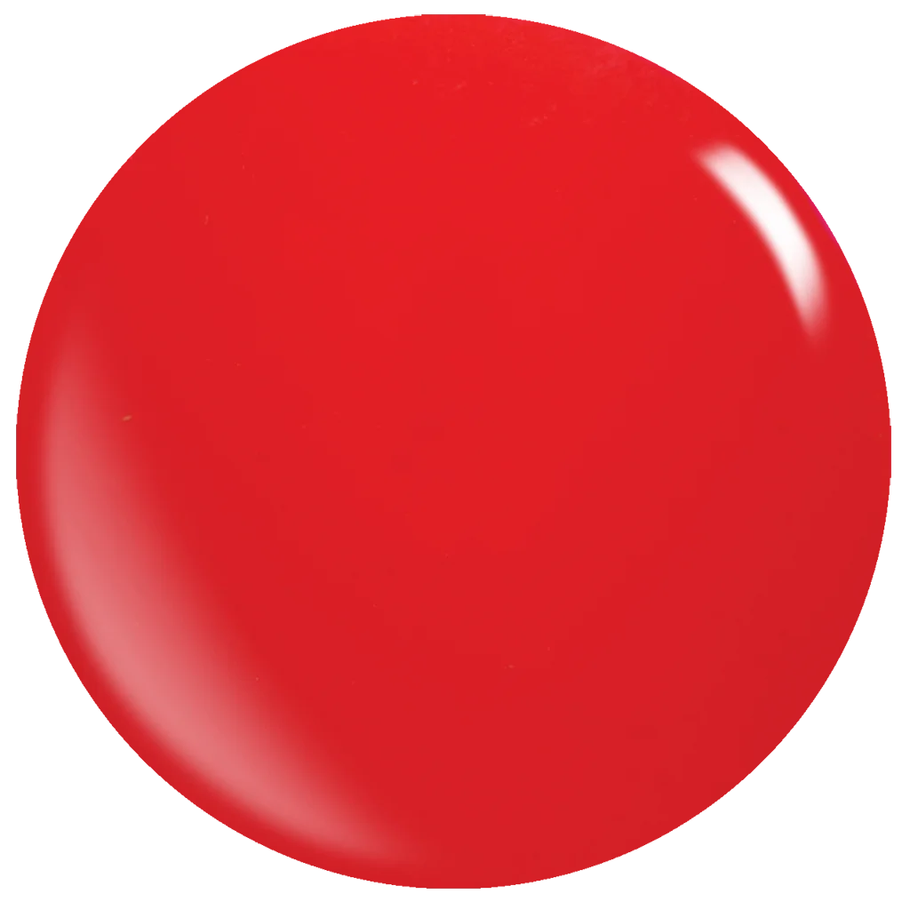 Muestra de color rojo del esmalte de gel para uñas semipermanentes