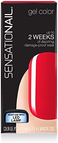 Caja del esmalte de gel para uñas semipermanentes de color rojo Spoiled Diva marca Sensationail