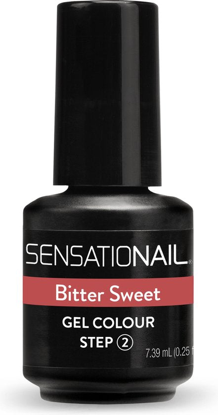 Frasco esmalte de gel para Uñas Semipermanente Bitter Sweet de rosa anaranjado brillante de Sensationail