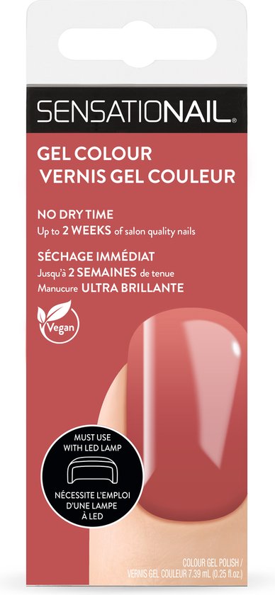 Caja del esmalte de gel para uñas semipermanentes de color rosa Bitter Sweet marca Sensationail