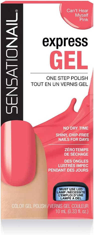 Caja del esmalte de gel express para uñas semipermanentes de color rosa Can't Hear Myself marca Sensationail