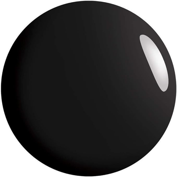 Muestra de color negro del esmalte de gel para uñas semipermanentes